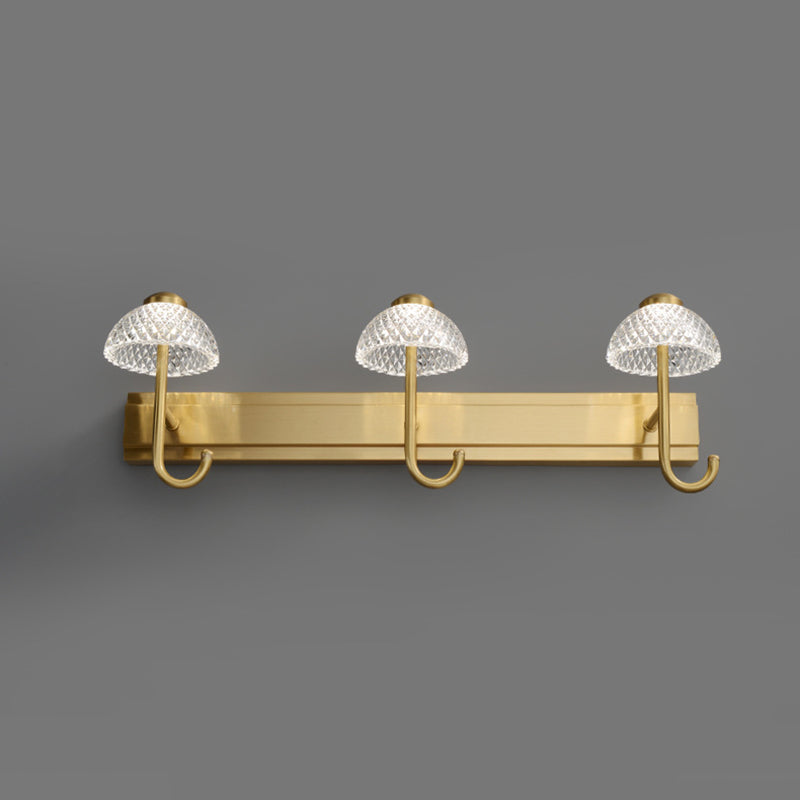 Modern Minimalist Style Wall Mounted Vanity Lights Copper Vanity Fixtures for Toilet