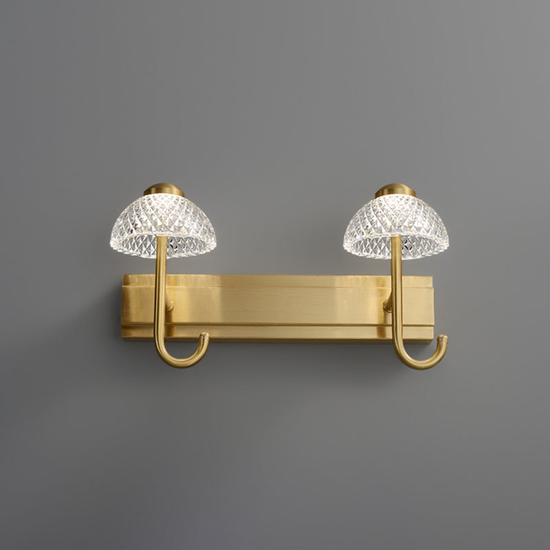 Modern Minimalist Style Wall Mounted Vanity Lights Copper Vanity Fixtures for Toilet