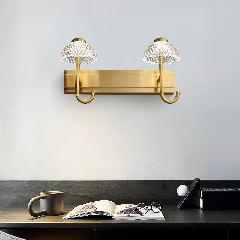Modern Minimalist Style Wall Mounted Vanity Lights Copper Vanity Fixtures for Toilet