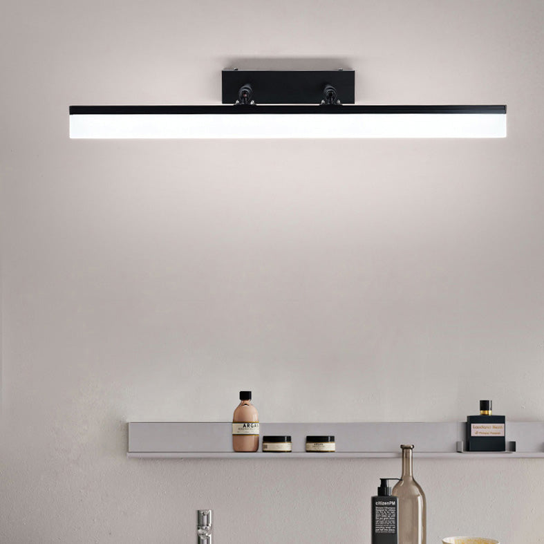 Modern Minimalist Style Linear Vanity Wall Light Fixtures Metal Vanity Lamp with Acrylic Shade