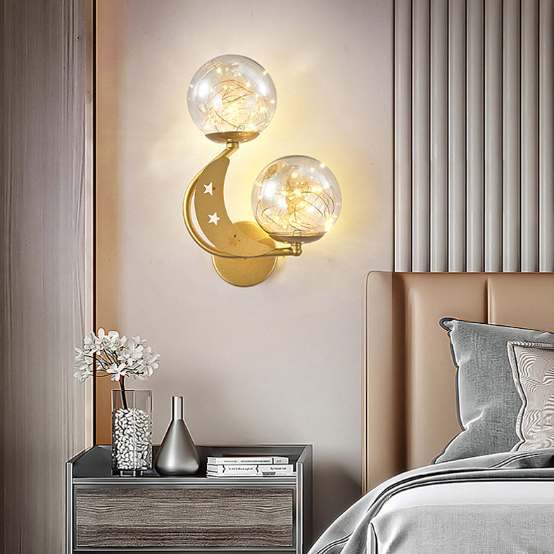 Star & Moon Modeling Metal LED Wall Lamp LED Lights String Nordic Home Decorative Lighting Fixture