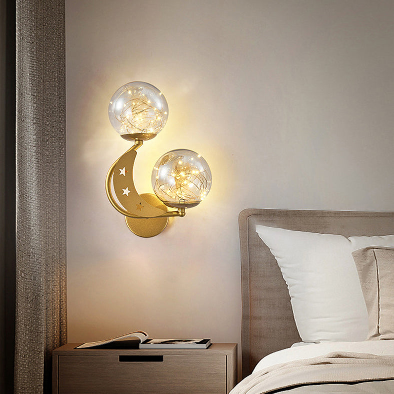 Star & Moon Modeling Metal LED Wall Lamp LED Lights String Nordic Home Decorative Lighting Fixture
