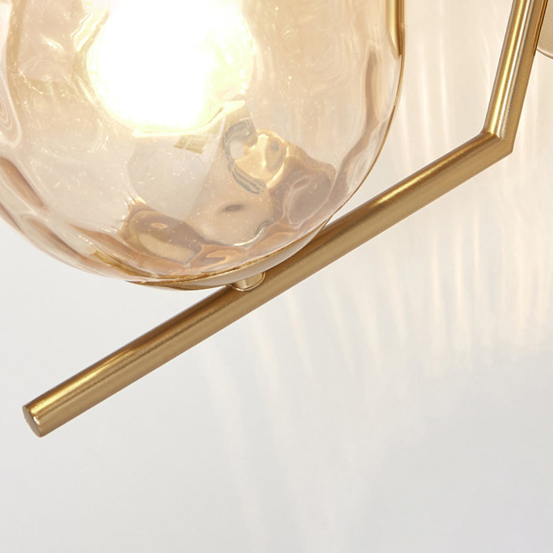 Modern Minimalist Style Spherical Wall Mount Light Fixture 1 Light Wall Lighting with Glass Shade