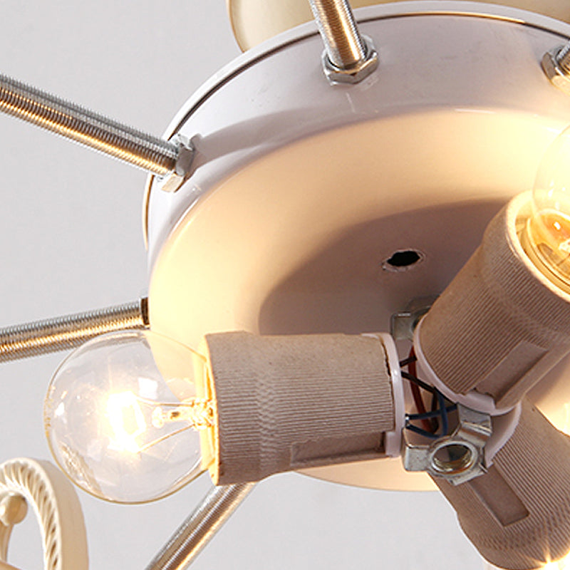 Apparecchiatura del lampadario a mosaico in vetro colorato tiffany 9/11 luci kit lampada a sospensione bianca e dorata