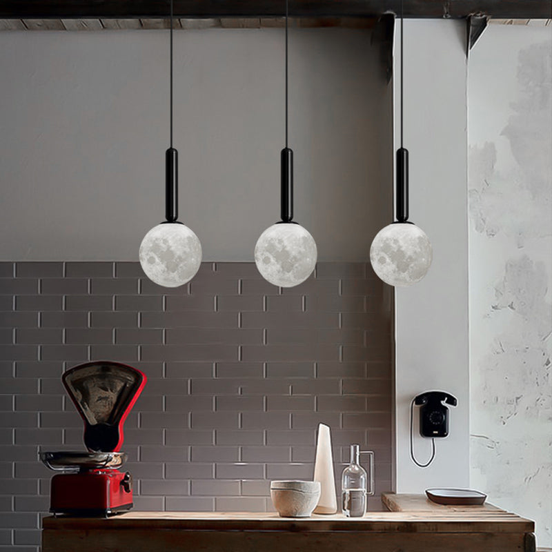 Modern Style Ceiling Light with Moon Design Glass Shape Cluster Lighting