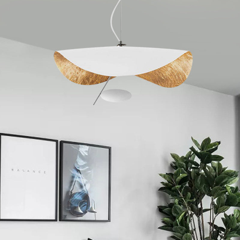 Kit de luz colgante geométrico de metal moderno 16 "/23.5" de ancho 1 claro blanco/negro iluminación para sala de estar