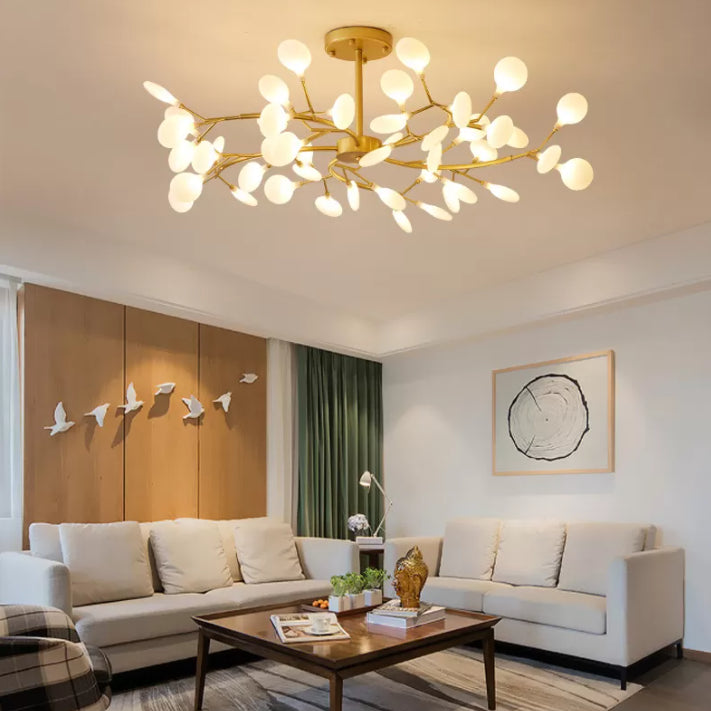 Branches Living Room Ceiling Chandelier Metal Minimalistic Chandelier Lighting Fixture