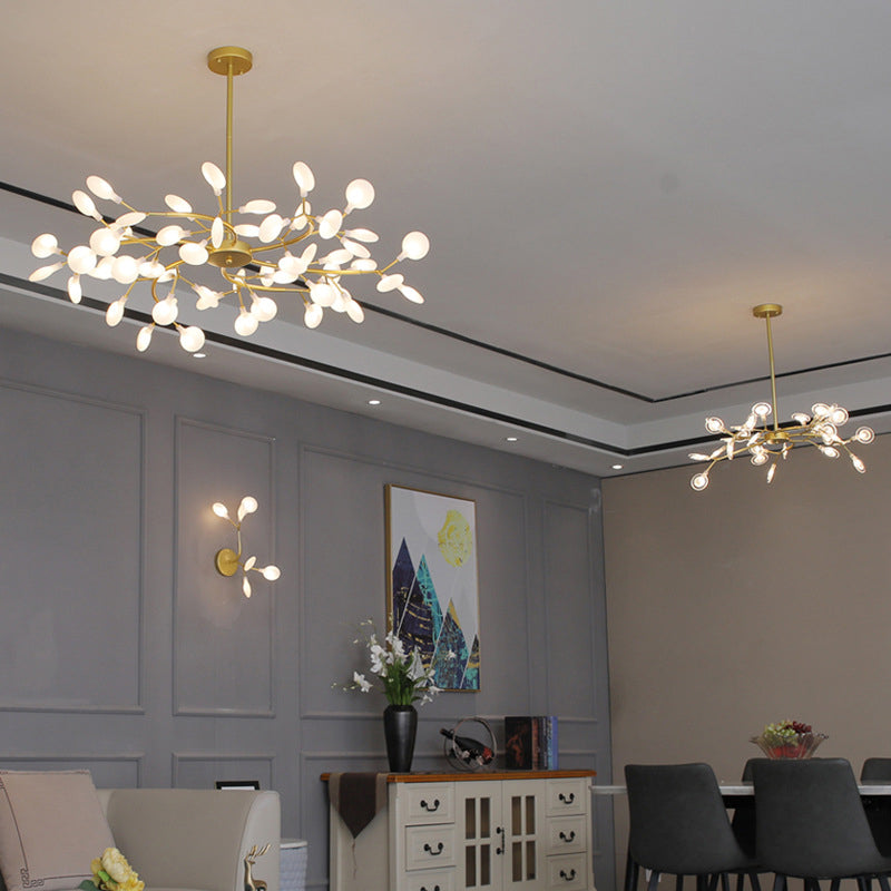 Branches Living Room Ceiling Chandelier Metal Minimalistic Chandelier Lighting Fixture