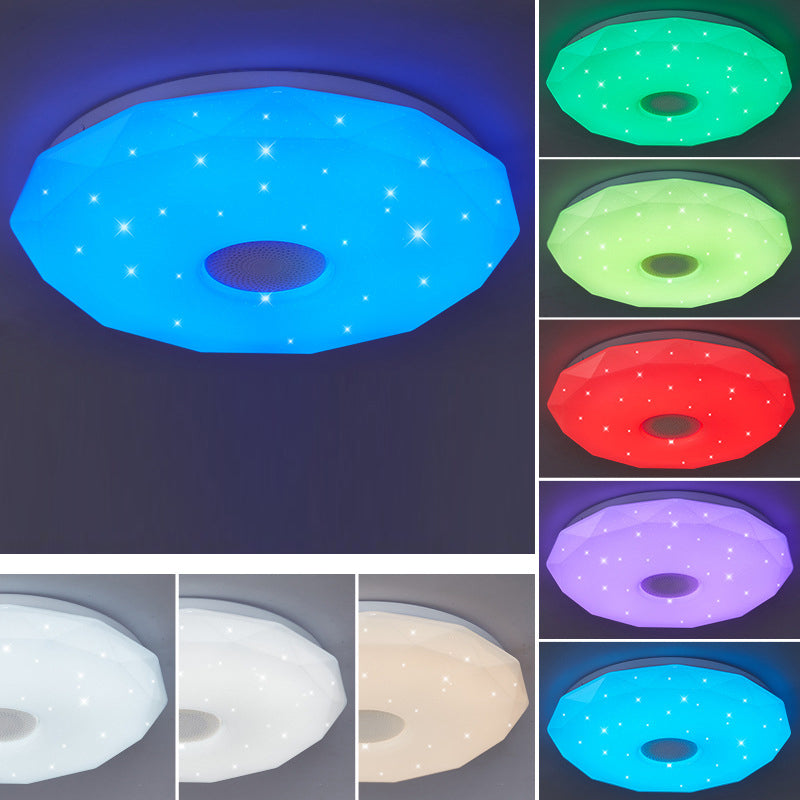 Lámpara de techo moderna, luz de control de teléfono, luz LED Bluetooth, luz de dormitorio
