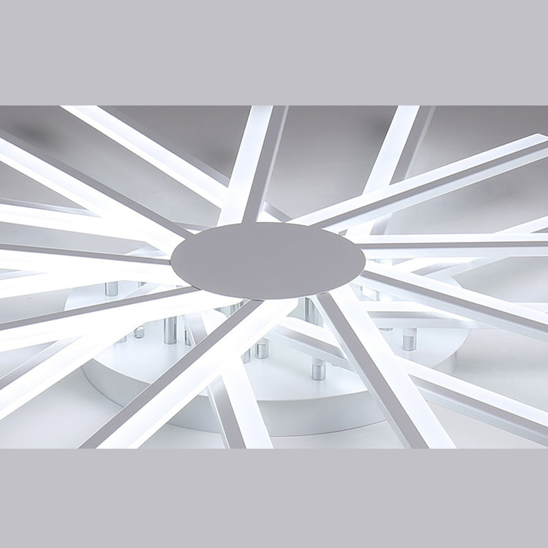 Luz de techo semi empotrada de acrílico cruzado Luz LED de techo montada semi empotrada blanca moderna