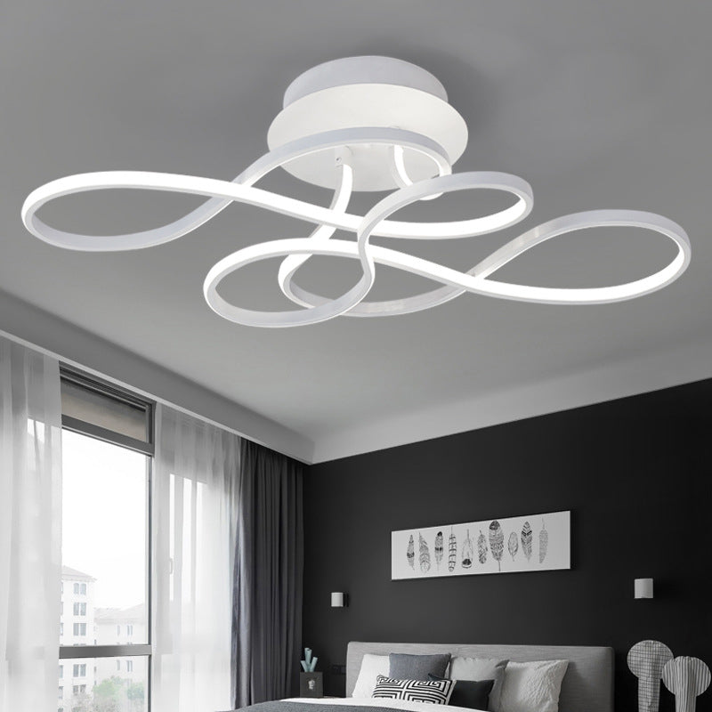 Spring Semi Flush Light Fixture Minimalistic Acrylic LED Semi Flush Mount Ceiling Fixture