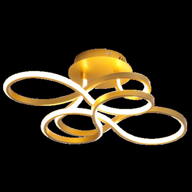 Spring Semi Flush Light Fixture Minimalistic Acrylic LED Semi Flush Mount Ceiling Fixture