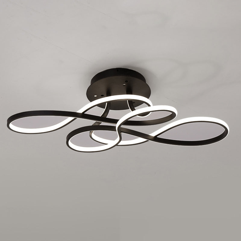Spring Semi Flush Light Fixture Minimalistic Acrylic LED Semi Flush Mount Ceiling Fixture