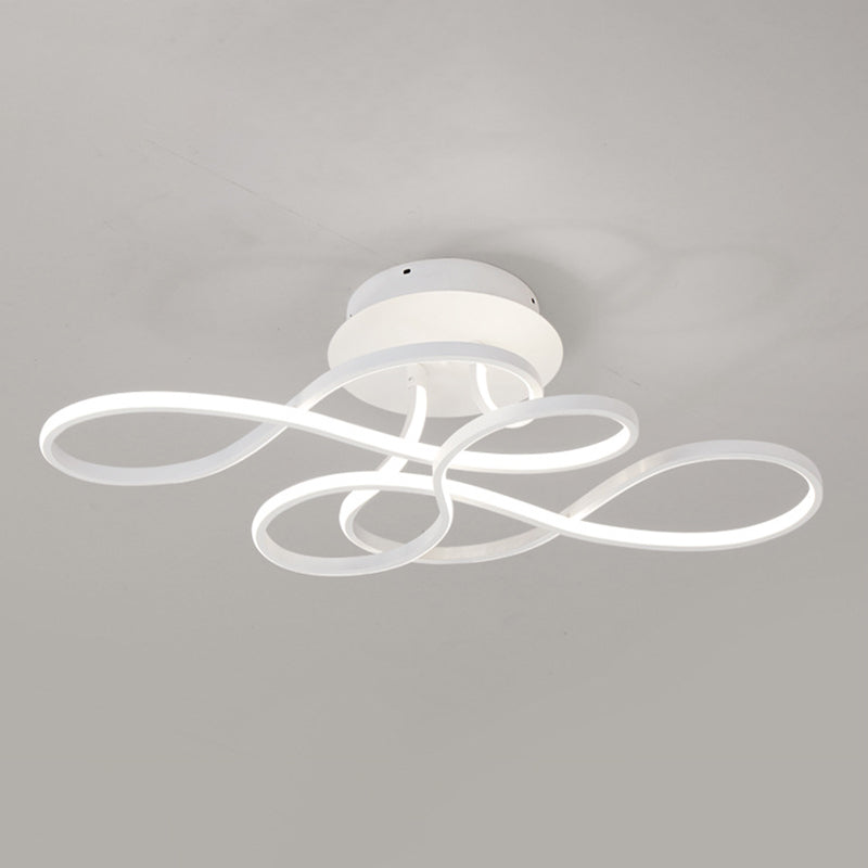 Spring Semi Flush Light Fixture Minimalistic Acrylic LED Semi Flush Mount Ceiling Fixture