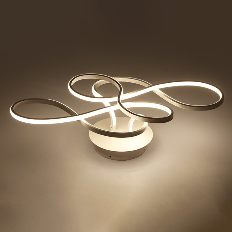 Spring Semi Flush Light Fixture Minimalistic Acrylic LED Semi Flush Mount Ceiling Fixture