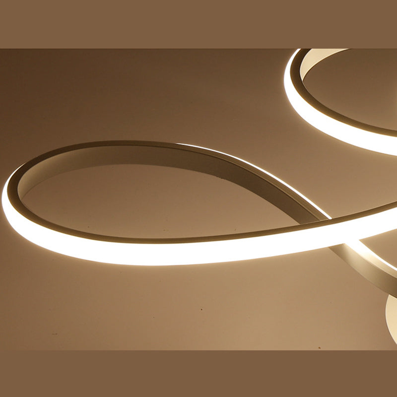 Spring Semi Flush Light Fixture Minimalistic Acrylic LED Semi Flush Mount Ceiling Fixture