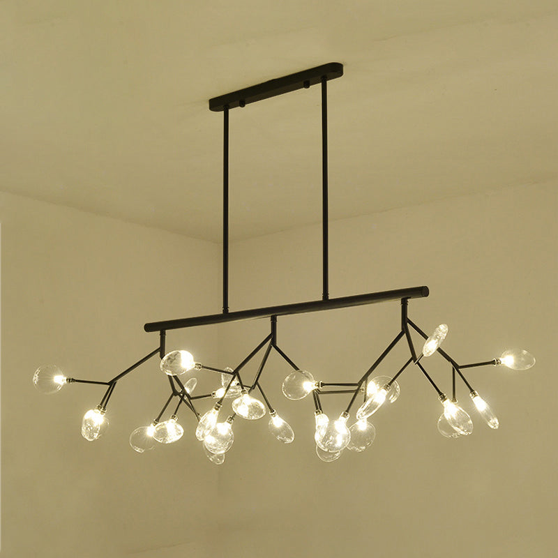 Partido de iluminación de la isla Fireflies colgante de isla de metal de estilo minimalista para comedor