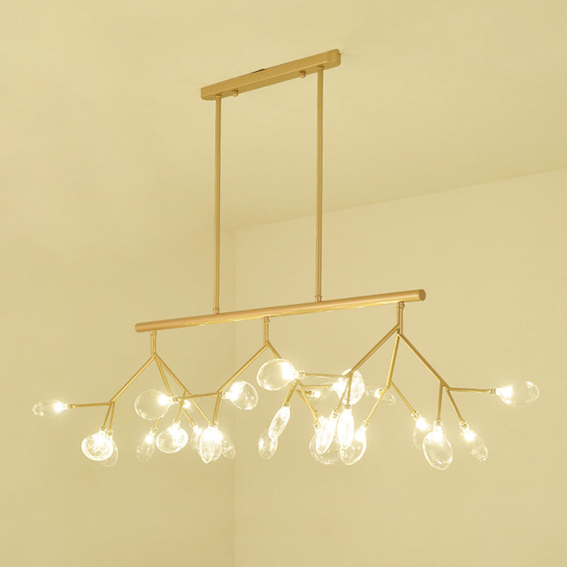 Partido de iluminación de la isla Fireflies colgante de isla de metal de estilo minimalista para comedor