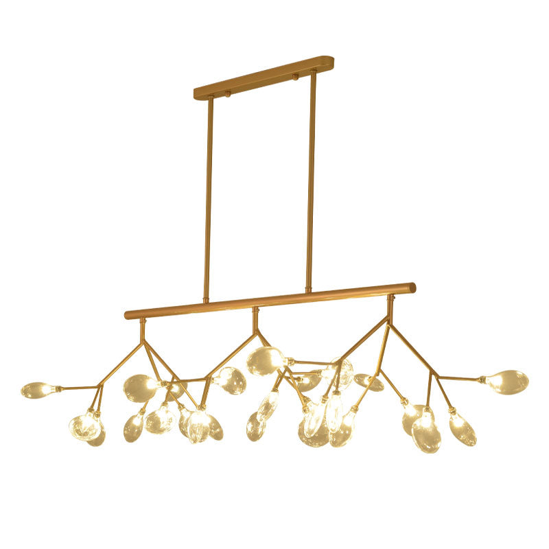 Partido de iluminación de la isla Fireflies colgante de isla de metal de estilo minimalista para comedor