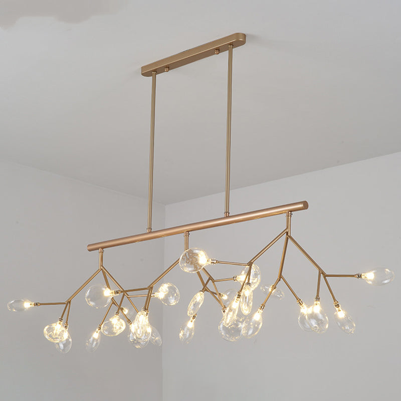 Partido de iluminación de la isla Fireflies colgante de isla de metal de estilo minimalista para comedor