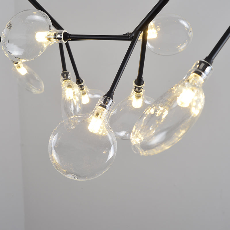 Partido de iluminación de la isla Fireflies colgante de isla de metal de estilo minimalista para comedor