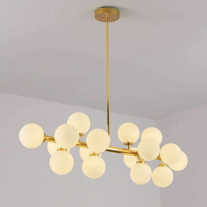 Bubbles Dinning Room Island Pendant Light Glass Minimalistic Island Lighting in White