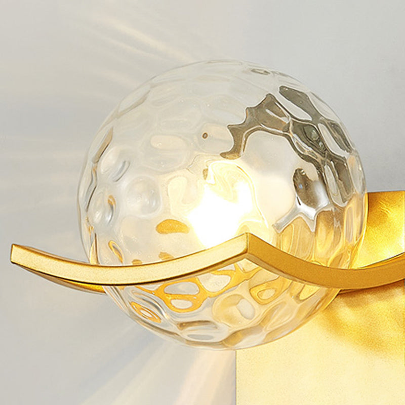 7 Inches Height Single Bulb Mini Sconce Light Nordic Style Simplicity Glass Ball Wall Light