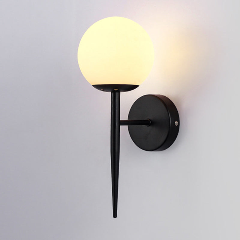 1-Licht nordischer Stil Metall Wandlampe Kugel Schatten Einfachheit Leuchte für Treppenflure