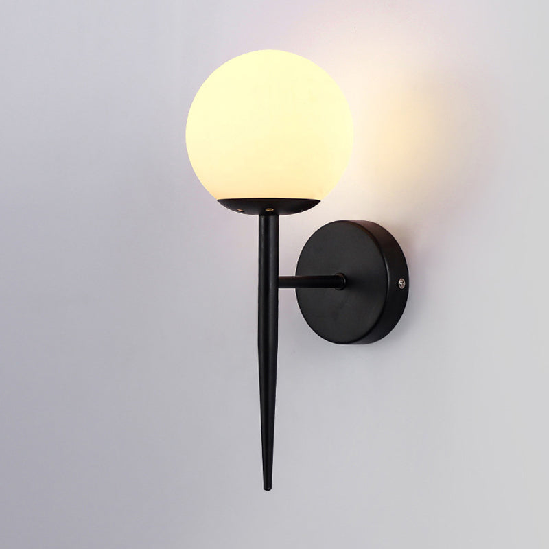 1-Licht nordischer Stil Metall Wandlampe Kugel Schatten Einfachheit Leuchte für Treppenflure