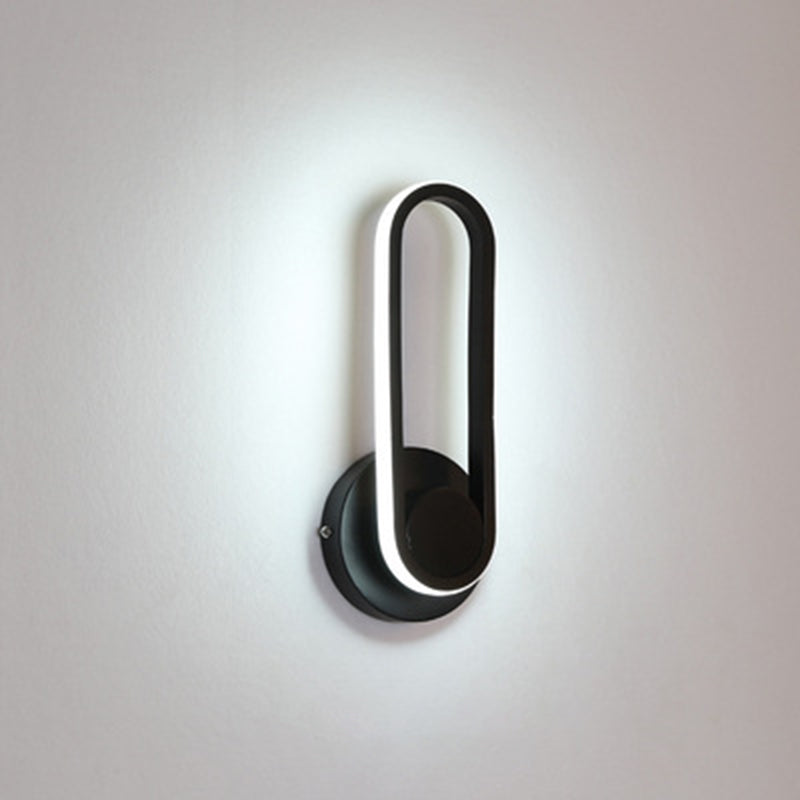 11.8" Height Modern Simplicity LED Wall Lamp 330° Rotatable Line Light for Bedroom