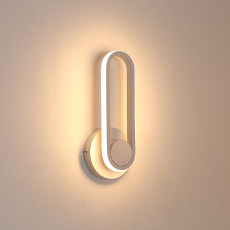 11.8" Height Modern Simplicity LED Wall Lamp 330° Rotatable Line Light for Bedroom