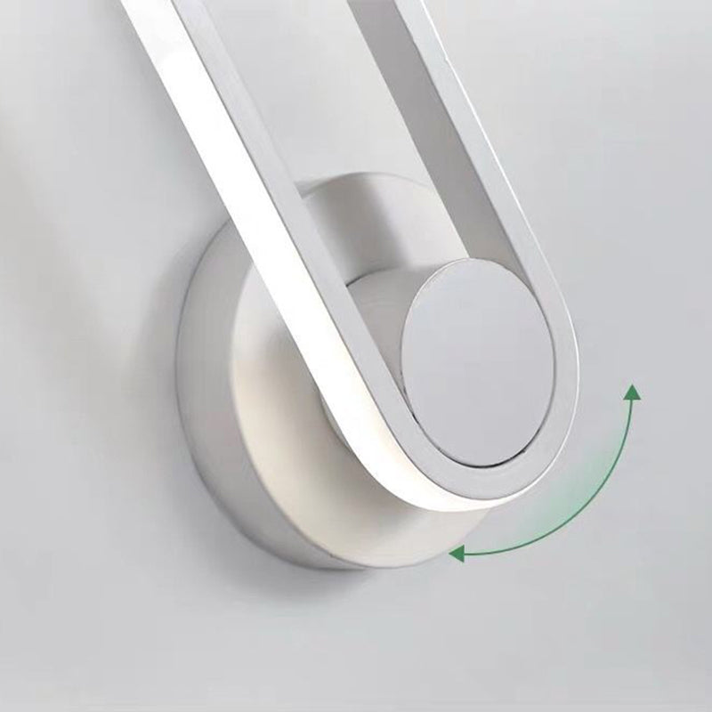 11.8" Height Modern Simplicity LED Wall Lamp 330° Rotatable Line Light for Bedroom