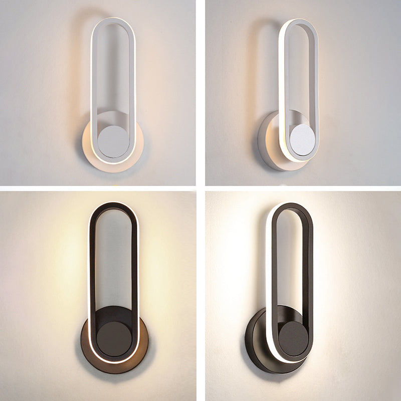 11.8" Height Modern Simplicity LED Wall Lamp 330° Rotatable Line Light for Bedroom