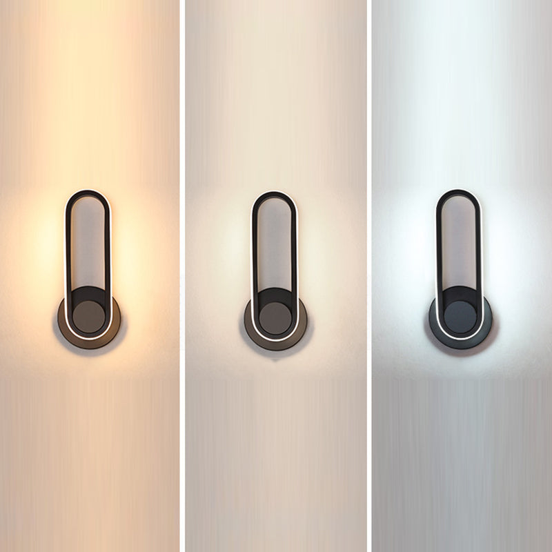11.8" Height Modern Simplicity LED Wall Lamp 330° Rotatable Line Light for Bedroom