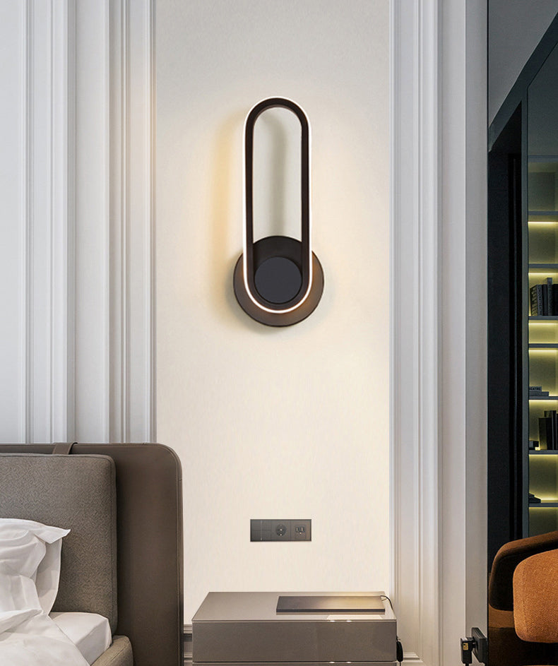 11.8" Height Modern Simplicity LED Wall Lamp 330° Rotatable Line Light for Bedroom