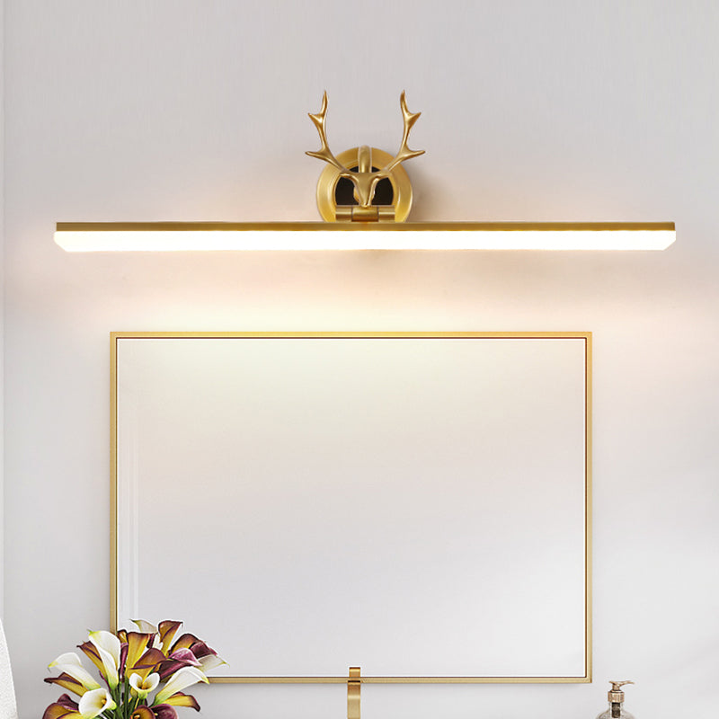 Modern Luxury Linear Vanity Lighting Fixtures Copper Vanity Lights for Bathroom