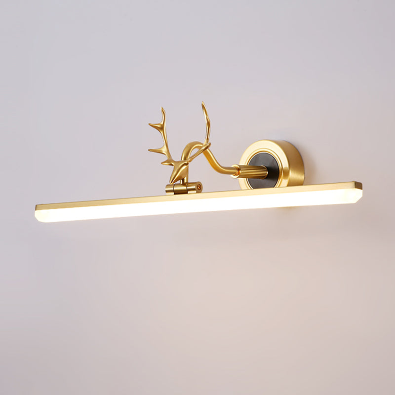 Modern Luxury Linear Vanity Lighting Fixtures Copper Vanity Lights for Bathroom