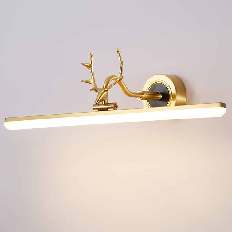 Modern Luxury Linear Vanity Lighting Fixtures Copper Vanity Lights for Bathroom