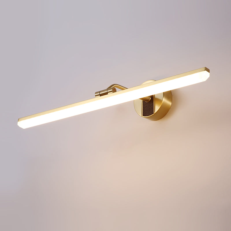 Modern Luxury Linear Vanity Lighting Fixtures Copper Vanity Lights for Bathroom