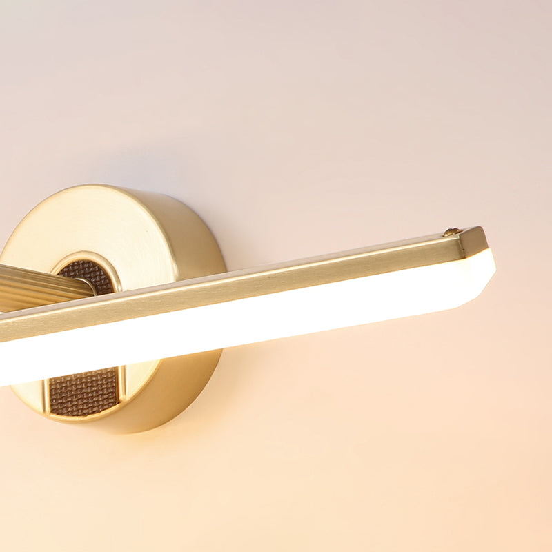 Modern Luxury Linear Vanity Lighting Fixtures Copper Vanity Lights for Bathroom