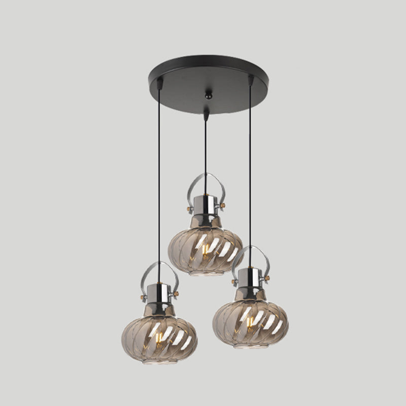 Glass Kettle Shaped Pendant Light Fixture Modern Ceiling Suspension Light for Dinner