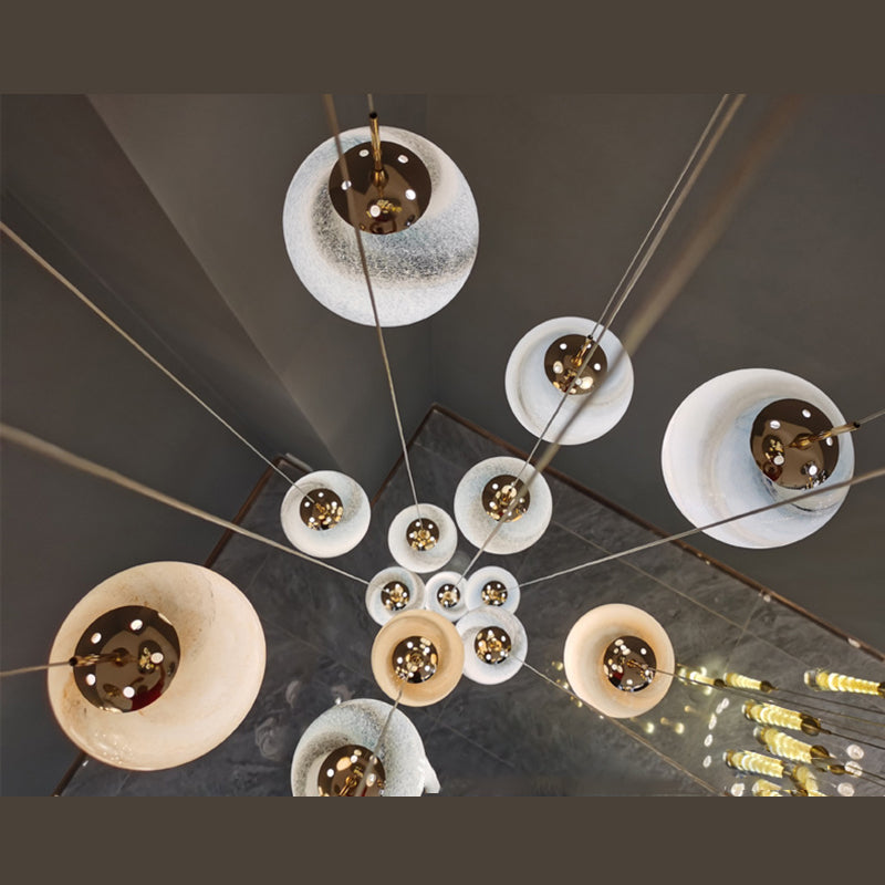 Noordse stijl planeet meerdere lichte hanger vlek glas 12-head trap hangend licht