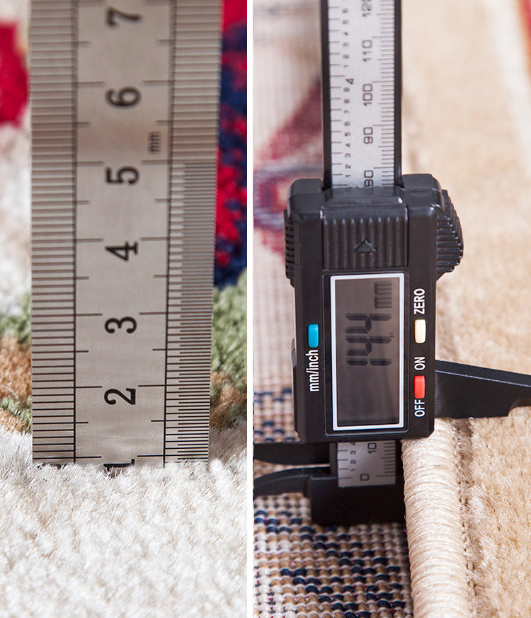 Gelb Ton Blumendruck Teppich Polyester Traditioneller Anti-Rutsch-Rücken-Innenteppich für Wohnzimmer