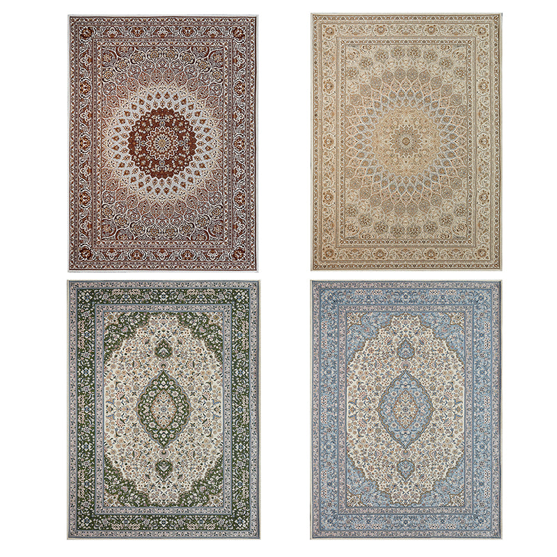 Luxus runder Druckbereich Teppich mehrfarbiger Olyester Teppich Anti-Rutsch-Rucks-Teppich für Wohnzimmer