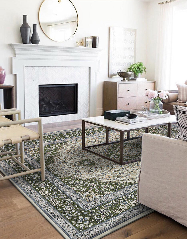 Luxus runder Druckbereich Teppich mehrfarbiger Olyester Teppich Anti-Rutsch-Rucks-Teppich für Wohnzimmer