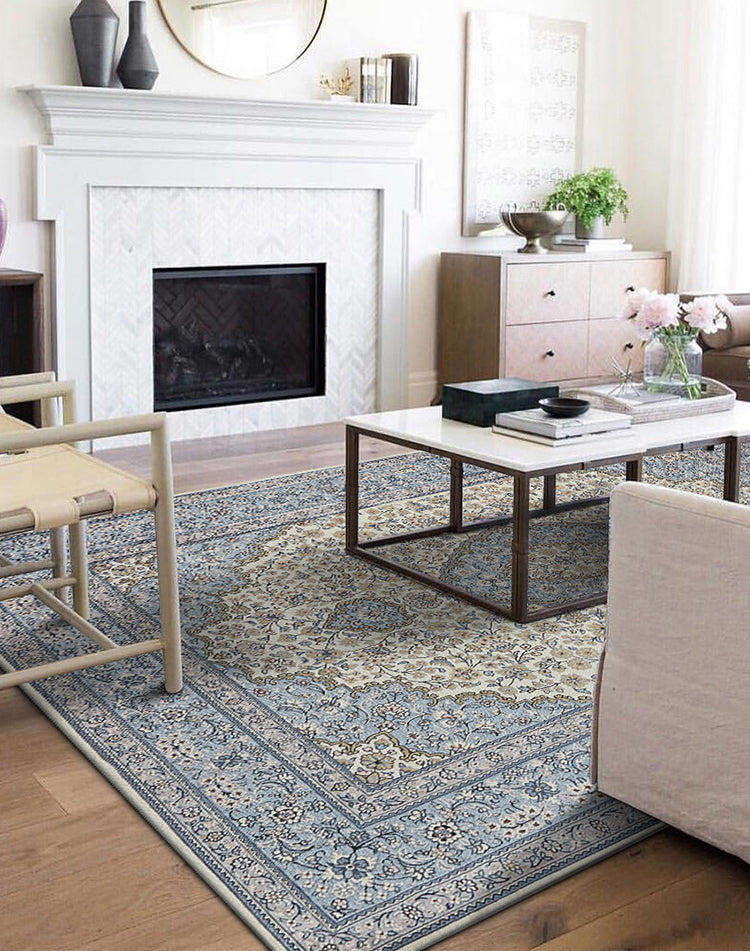 Luxus runder Druckbereich Teppich mehrfarbiger Olyester Teppich Anti-Rutsch-Rucks-Teppich für Wohnzimmer