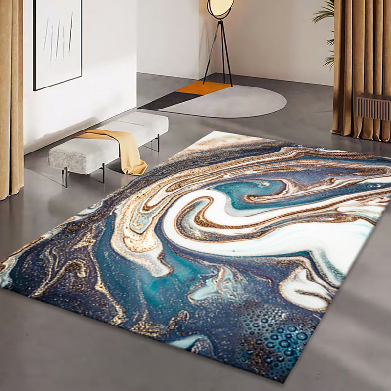 Contemporary Artistic Indoor Rug Luxury Individuality Area Carpet Polyester Non-Slip Backing Rug for Home Decor
