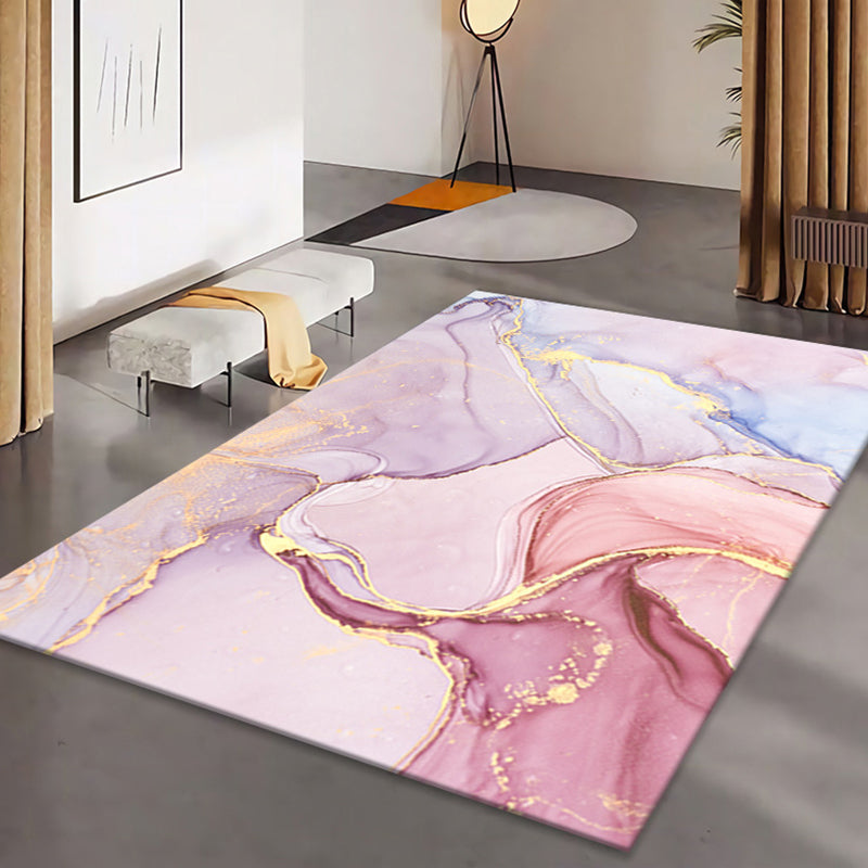 Contemporary Artistic Indoor Rug Luxury Individuality Area Carpet Polyester Non-Slip Backing Rug for Home Decor