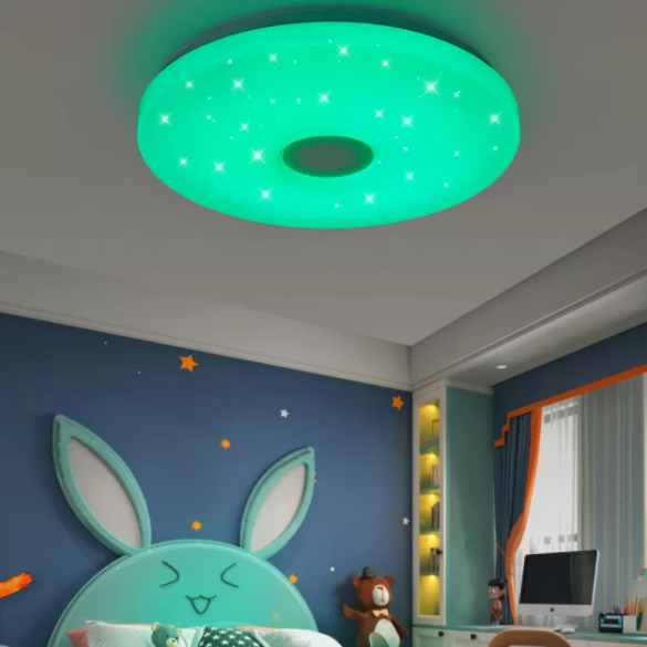 Lámpara de techo moderna, luz de control de teléfono, luz LED Bluetooth, luz de dormitorio