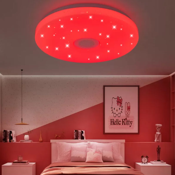 Lámpara de techo moderna, luz de control de teléfono, luz LED Bluetooth, luz de dormitorio